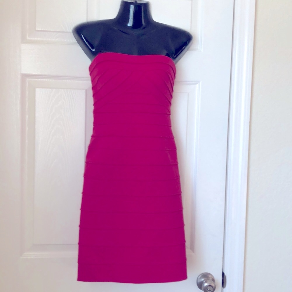 BCBGMAXZARIA Tube Dress Hot Pink—Brand New